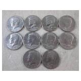 (CNTR) 10 Assorted Kennedy Half Dol...