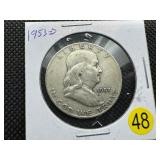 1953-D  Franklin Half Dollar