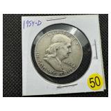 1954-D  Franklin Half Dollar