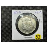 1960-D  Franklin Half Dollar - Marked AU When Purchased