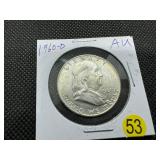 1960-D  Franklin Half Dollar - Marked AU When Purchased