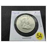 1960-D  Franklin Half Dollar - Marked AU When Purchased