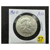 1963-D  Franklin Half Dollar - Marked AU When Purchased