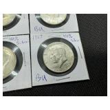 Four 40% Silver BU Kennedy Half Dollars