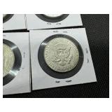 Four 40% Silver BU Kennedy Half Dollars