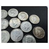 Seventeen 40% Silver Kennedy Half Dollars