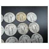 20 No Date Silver Standing Liberty Quarters (melt value approx. $6.00/coin)