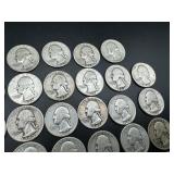 34 Silver Washington Quarters all 1940s