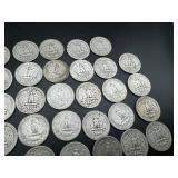 34 Silver Washington Quarters all 1940s