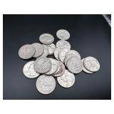 21 Silver Washington Quarters all 1960s