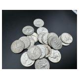 21 Silver Washington Quarters all 1960s