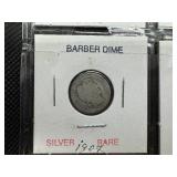 Ten Mixed Date Barber Dimes