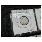 Ten Mixed Date Barber Dimes