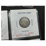 Ten Mixed Date Barber Dimes