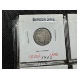 Ten Mixed Date Barber Dimes