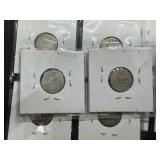 Ten Mixed Date Barber Dimes