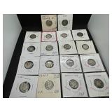 18 Different Year and Mint Mercury Dimes