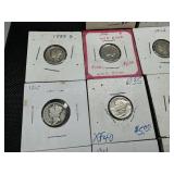 18 Different Year and Mint Mercury Dimes