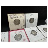 18 Different Year and Mint Mercury Dimes