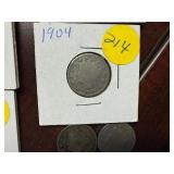 29 V Nickels including 2 Better Date 1895s and 2 1897s