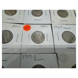 24 Buffalo Nickels - 15 Common Date - some are XF and 9 Better Date