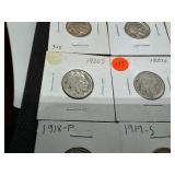 24 Buffalo Nickels - 15 Common Date - some are XF and 9 Better Date