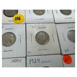 24 Buffalo Nickels - 15 Common Date - some are XF and 9 Better Date