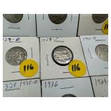 24 Buffalo Nickels - 15 Common Date - some are XF and 9 Better Date