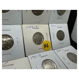 24 Buffalo Nickels - 15 Common Date - some are XF and 9 Better Date