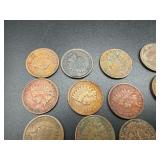 19 Mixed Date Indian Head Cents
