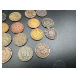 19 Mixed Date Indian Head Cents