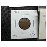 Eight Indian Head Cents; Better dates 1881, and 1886; 1899, 1900, 1902, 1905, and (2) 1907s