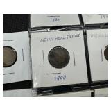 Eight Indian Head Cents; Better dates 1881, and 1886; 1899, 1900, 1902, 1905, and (2) 1907s