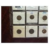 Sheets of 39 Early  Date Wheat Cents 1909 -1939; Many Better Date Coins