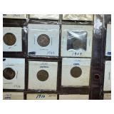 Sheets of 39 Early  Date Wheat Cents 1909 -1939; Many Better Date Coins