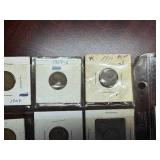 Sheets of 39 Early  Date Wheat Cents 1909 -1939; Many Better Date Coins