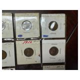 Sheets of 39 Early  Date Wheat Cents 1909 -1939; Many Better Date Coins
