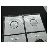 Nine 1943 Steel Cents:  6 Very High Grade 1943-Ps and a 3-coin 1943 PDS set.