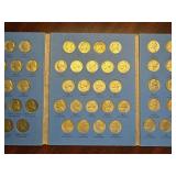 Complete Set of Jefferson Nickels From 1938 through 1961 Inclusive in Whitman Album - Includes all 11 Silver War Nickels!