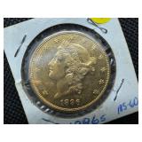 1896-S Gold Liberty Head $20.00 Double Eagle Coin (0.9675 Oz. of Gold) - marked MS60 when Purchased