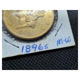 1896-S Gold Liberty Head $20.00 Double Eagle Coin (0.9675 Oz. of Gold) - marked MS60 when Purchased