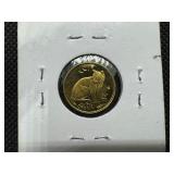 1990 BU Isle of Man Gold Crown (1/10 Ounce) of .9999 Gold