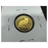 1990 BU Isle of Man Gold Crown (1/10 Ounce) of .9999 Gold