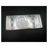 $100 Dollar "Bill" One Troy Pound (12 Troy oz.) Silver Bar