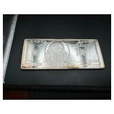 $100 Dollar "Bill" One Troy Pound (12 Troy oz.) Silver Bar
