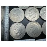 Fifteen Clad Eisenhower Dollars (Two are Bicentennials)