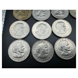 Sixteen Susan B. Anthony Dollar Coins
