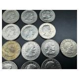 Sixteen Susan B. Anthony Dollar Coins