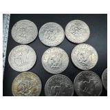 Sixteen Susan B. Anthony Dollar Coins