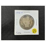 1902-O Barber Half Dollar